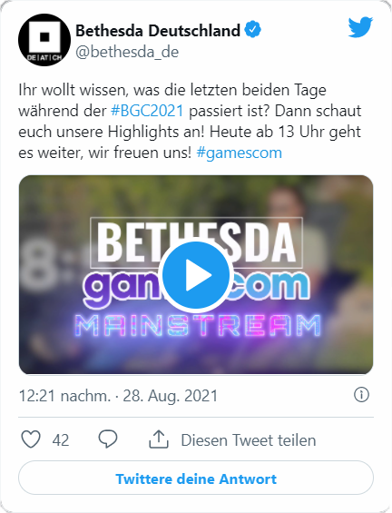 Bethesda na gamescom 2021